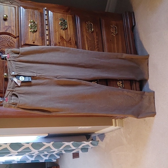 🍁NWT Women's Boo Hoo High Waist Distressed Brown Wide Leg Fray Hem Jeans - Picture 4 of 10